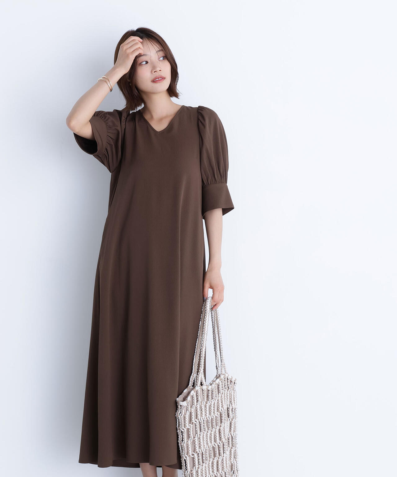 バックリボンリラクシーワンピース