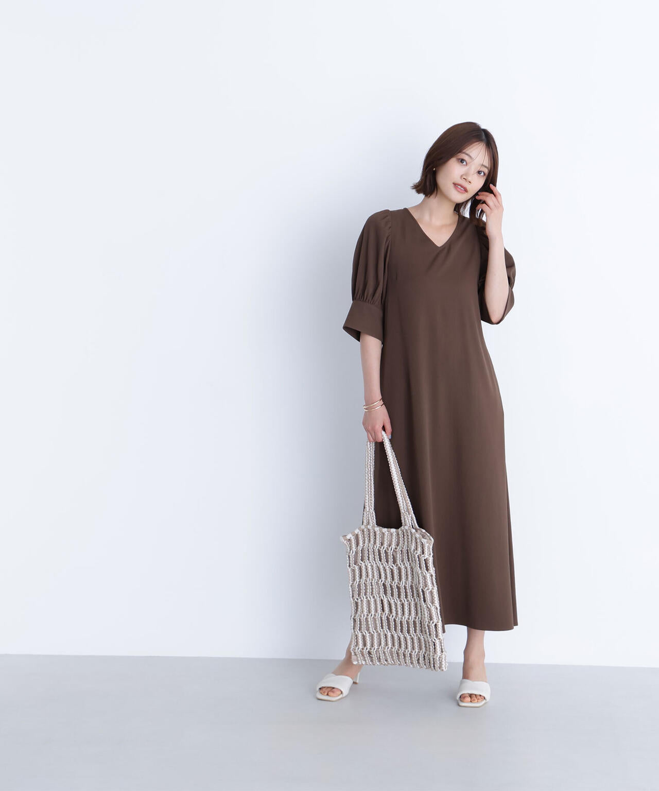 バックリボンリラクシーワンピース