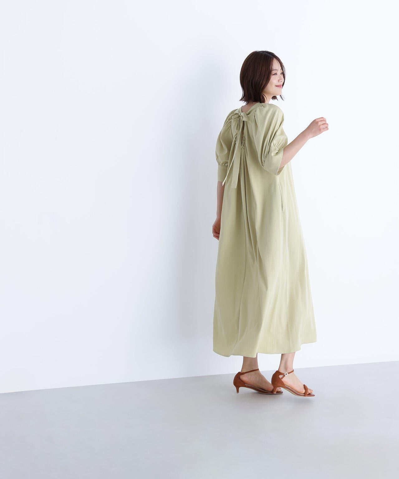 バックリボンリラクシーワンピース