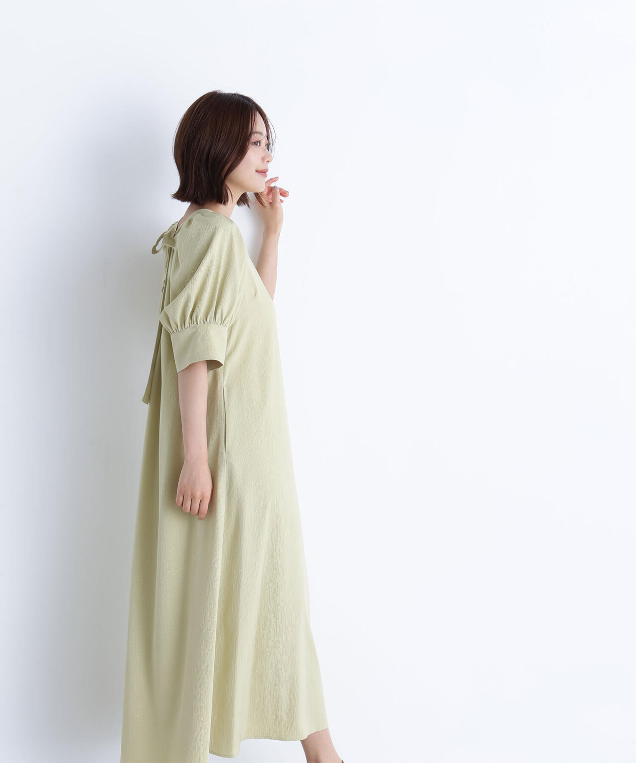 バックリボンリラクシーワンピース