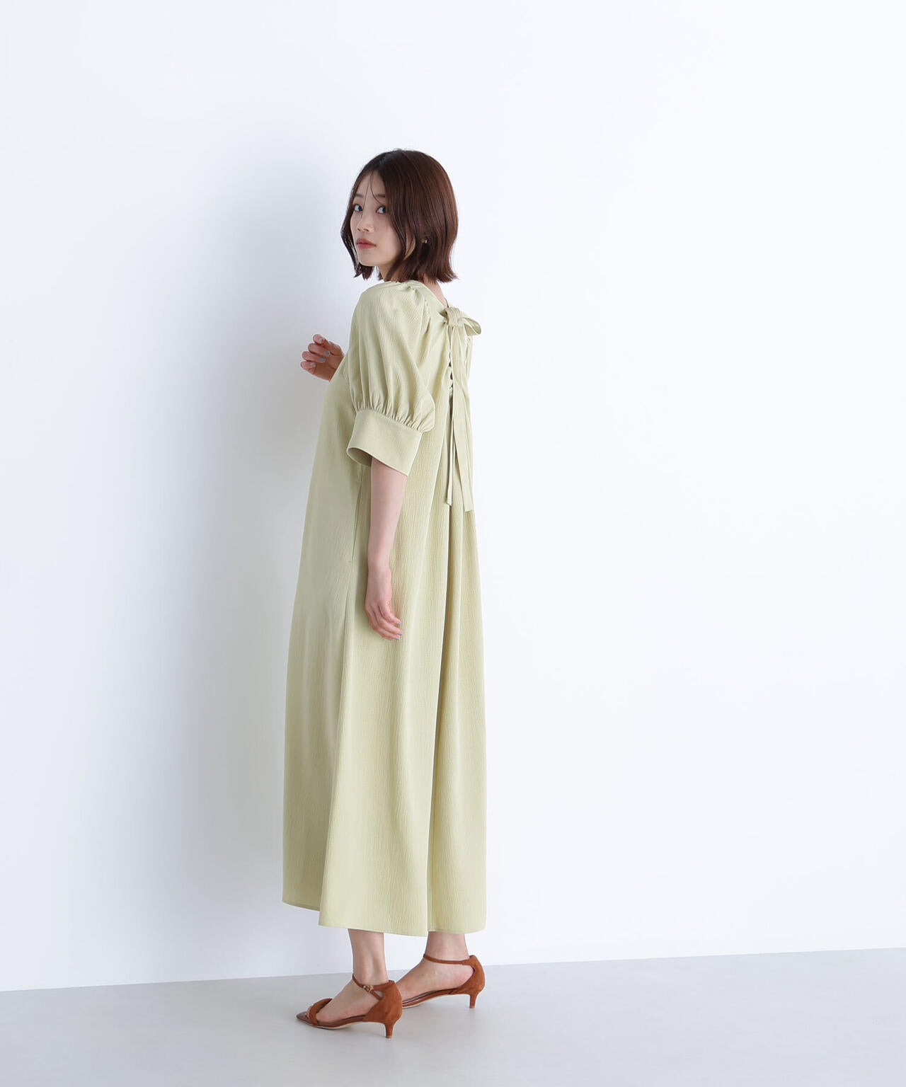 バックリボンリラクシーワンピース