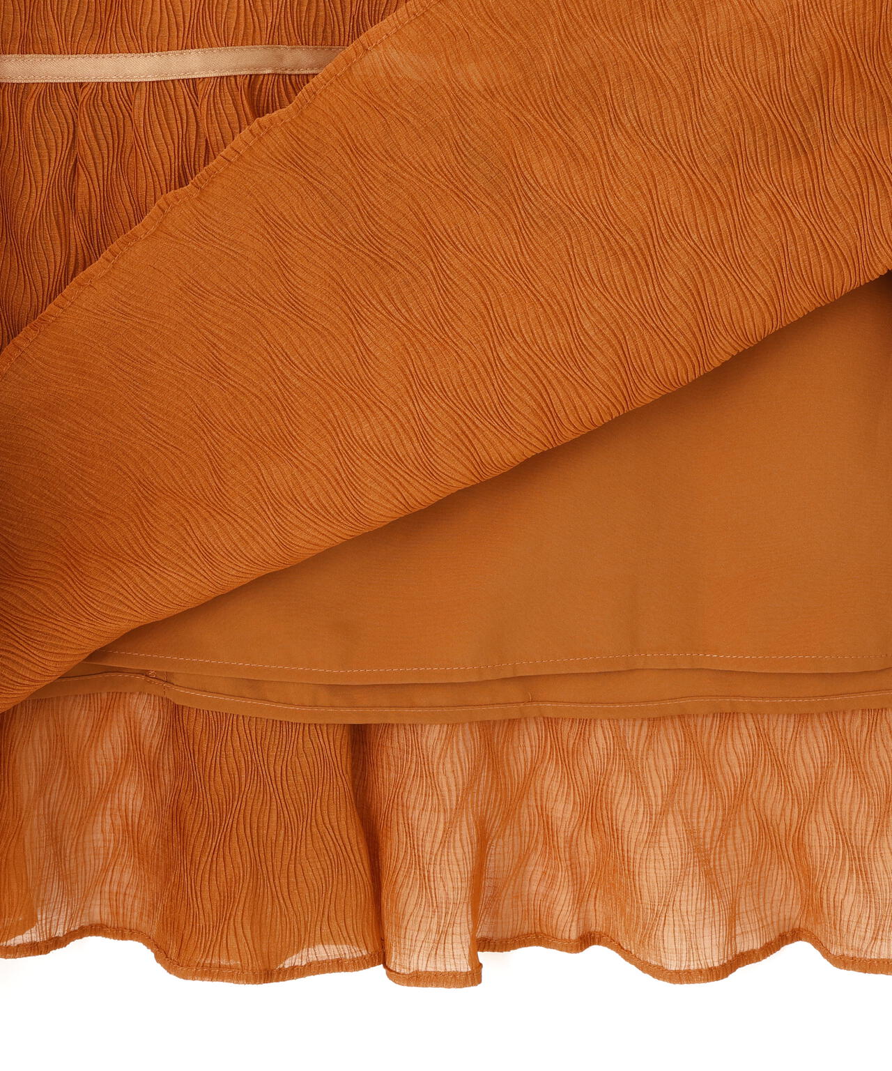 Vネックプリーツワンピース