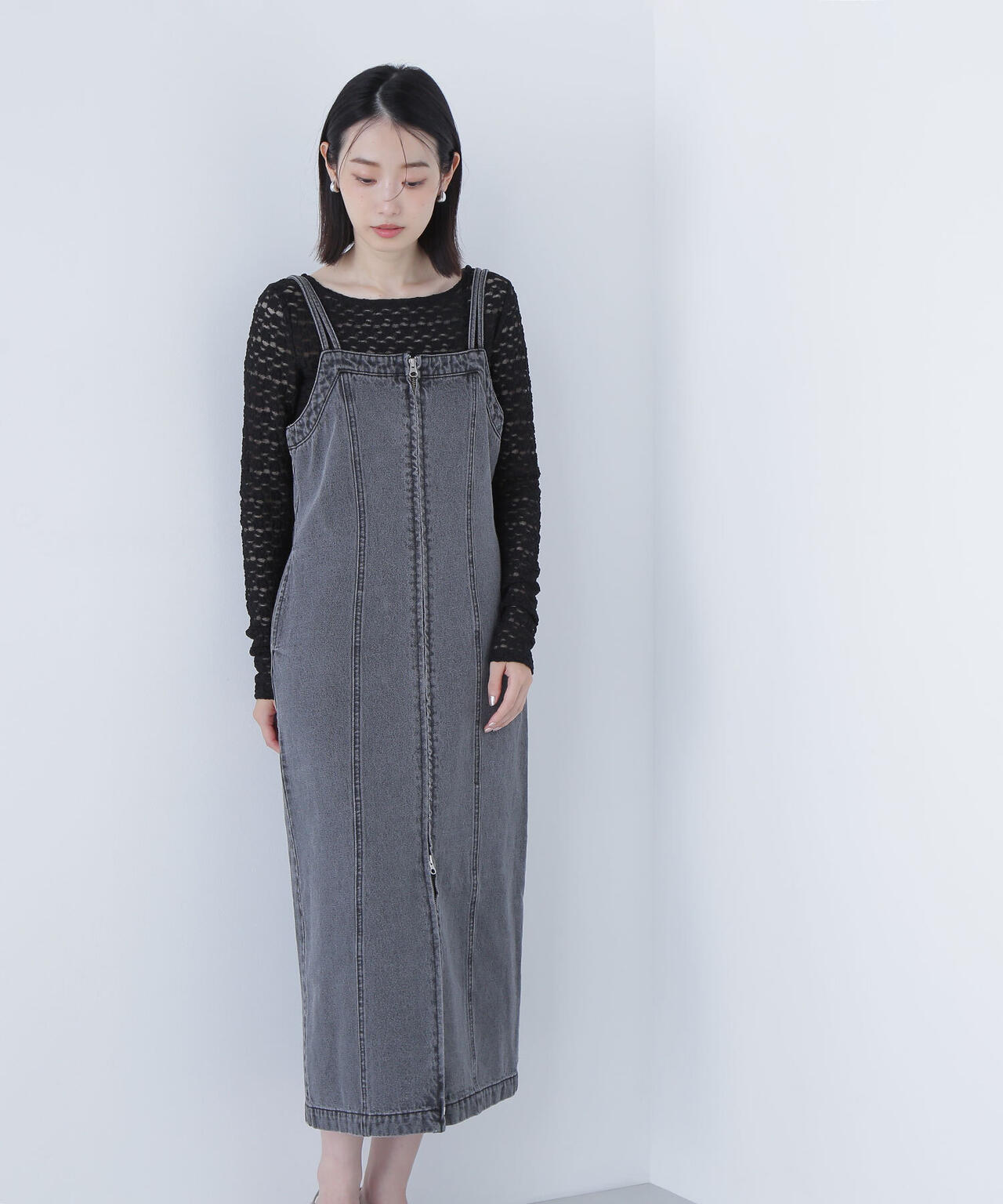 デニムナローキャミワンピース