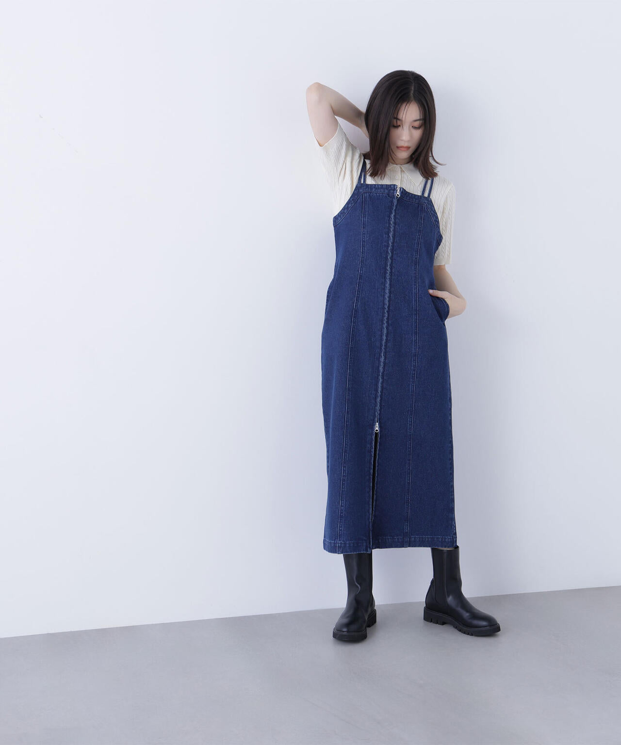 デニムナローキャミワンピース