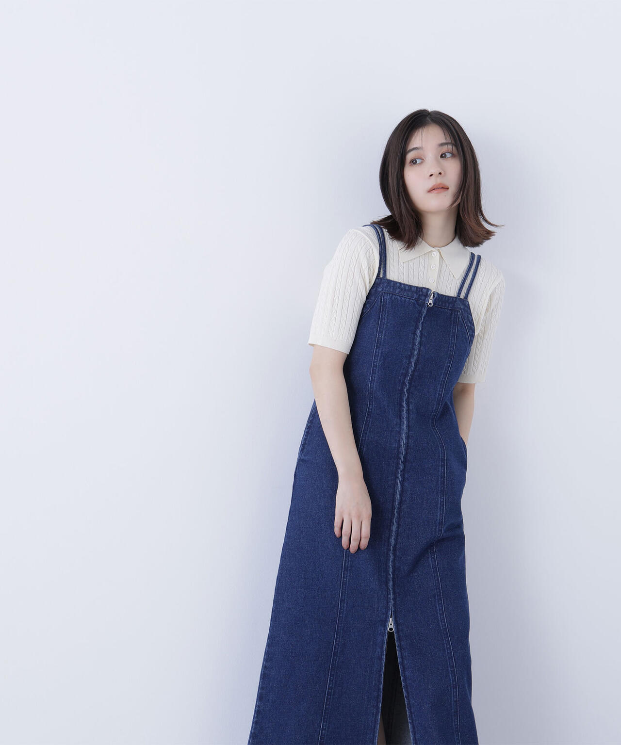 デニムナローキャミワンピース