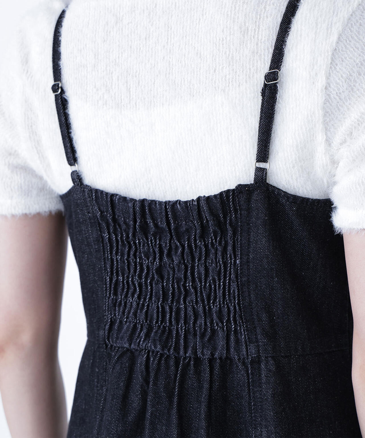 デニムフレアキャミワンピース