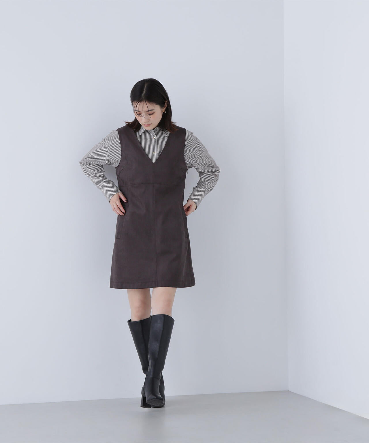 フェイクスウェードミニジャンスカ