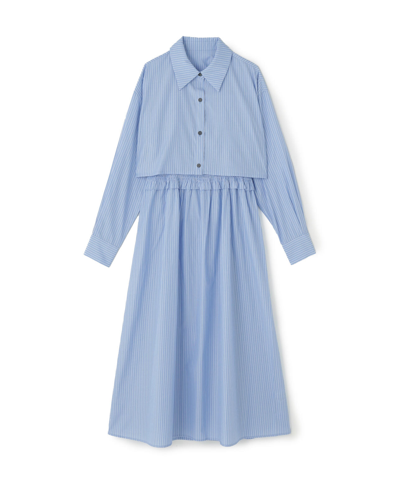 レイヤードマルチストライプワンピース