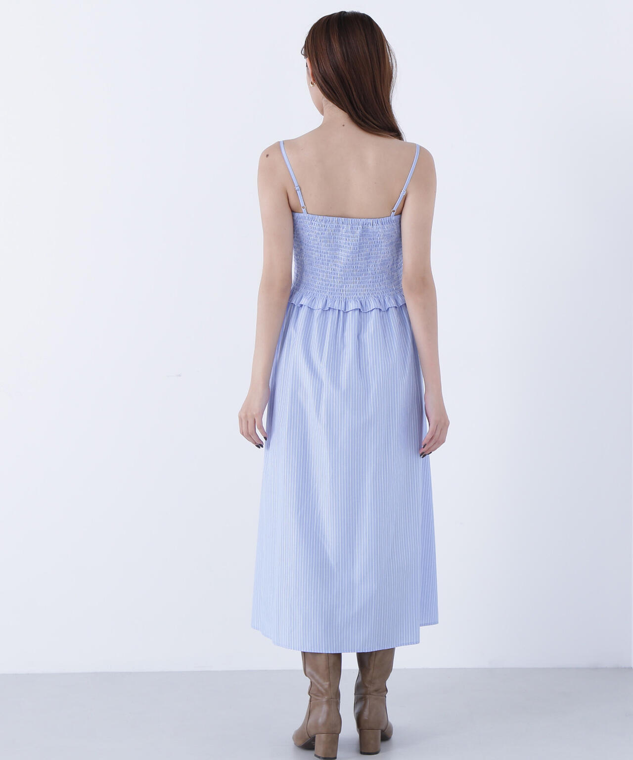 レイヤードマルチストライプワンピース