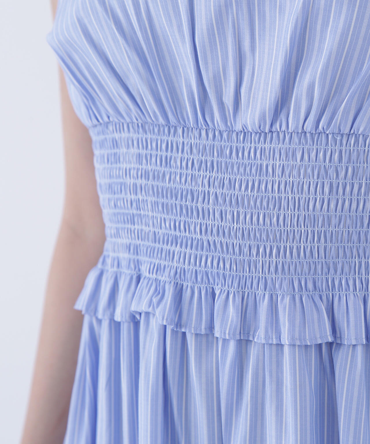 レイヤードマルチストライプワンピース