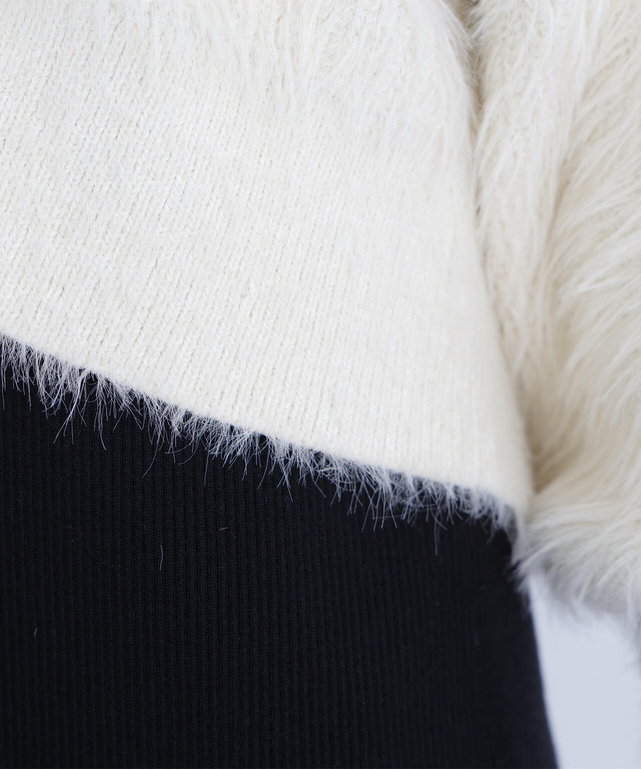 シャギーカーデセットニットワンピース