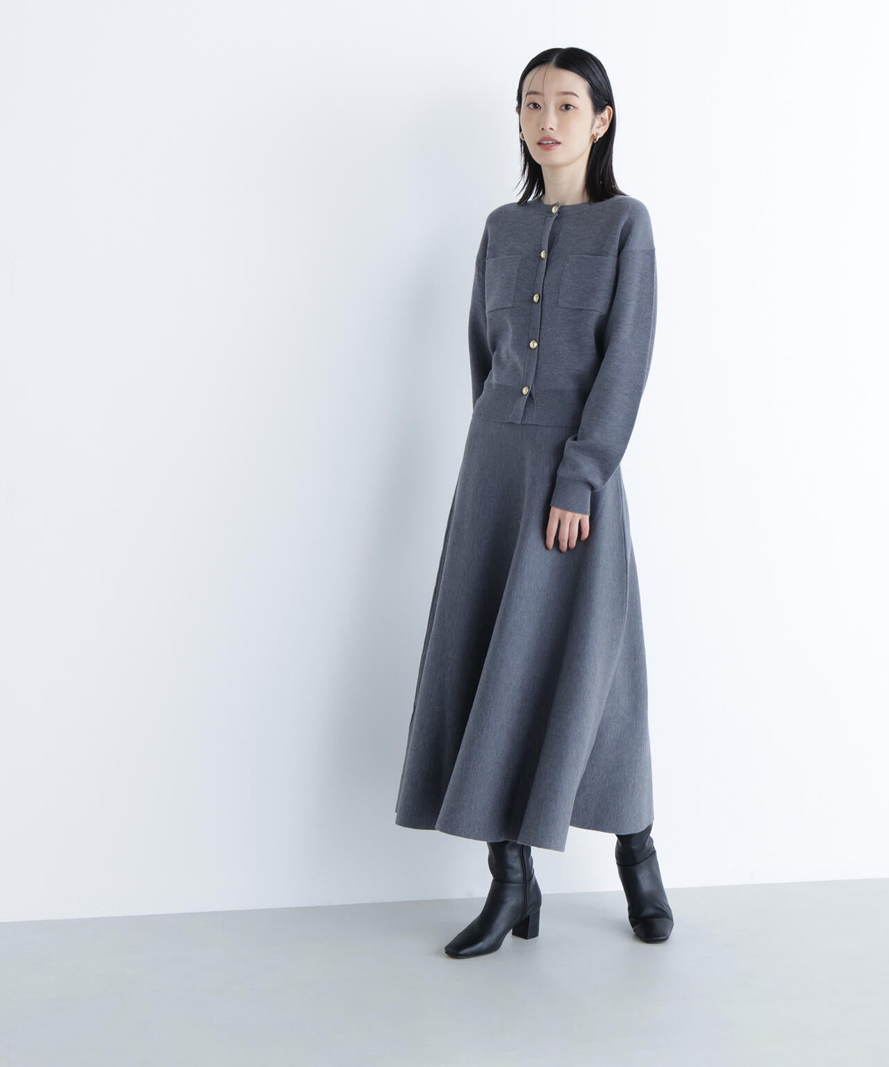 【Oggi掲載】【大宮ルミネ・mix.tokyo 限定カラー:ネイビー】ダブルフェイスニットセットアップ