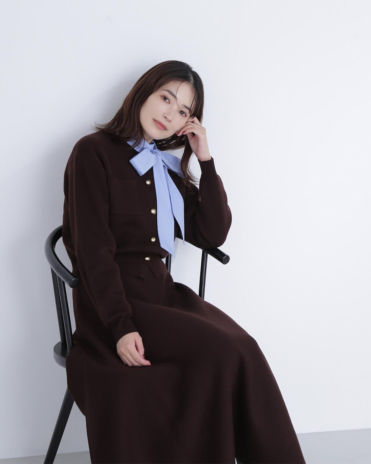 【Oggi掲載】【大宮ルミネ・mix.tokyo 限定カラー:ネイビー】ダブルフェイスニットセットアップ