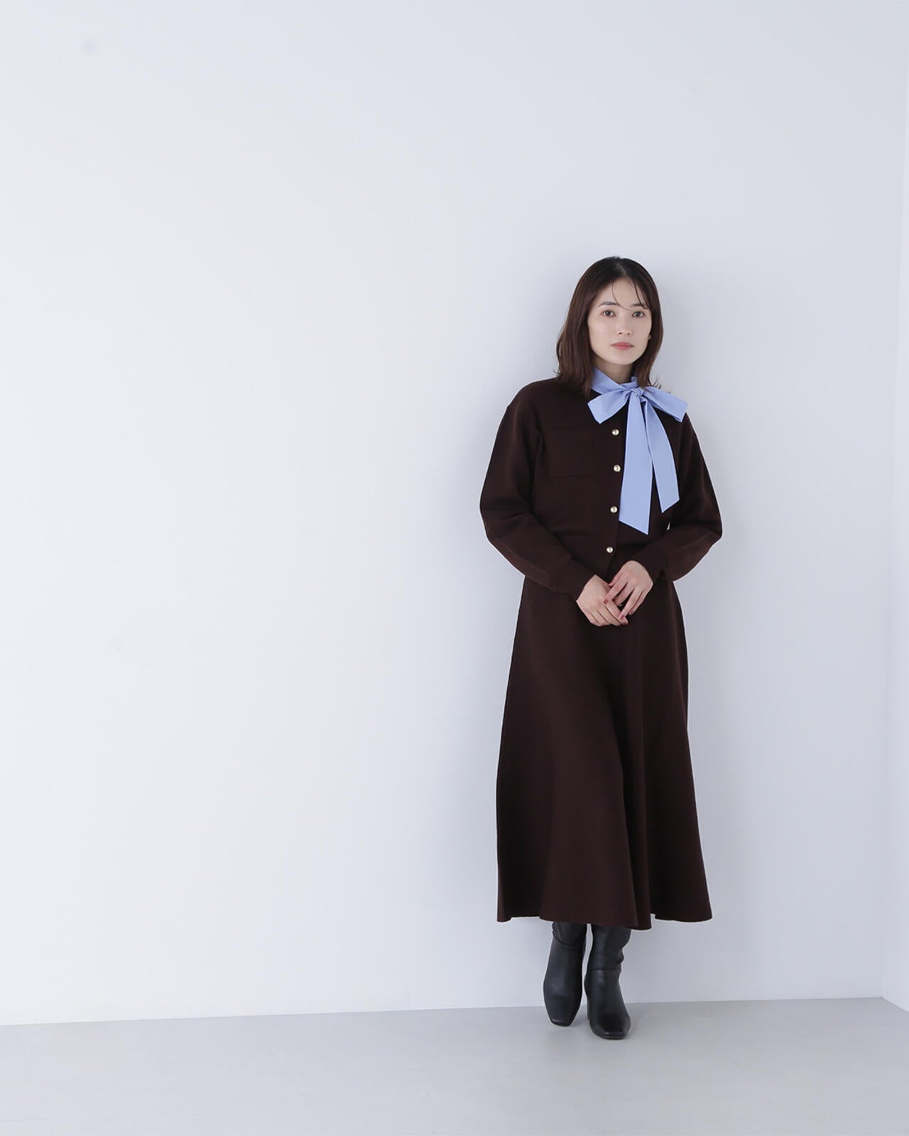 【Oggi掲載】【大宮ルミネ・mix.tokyo 限定カラー:ネイビー】ダブルフェイスニットセットアップ