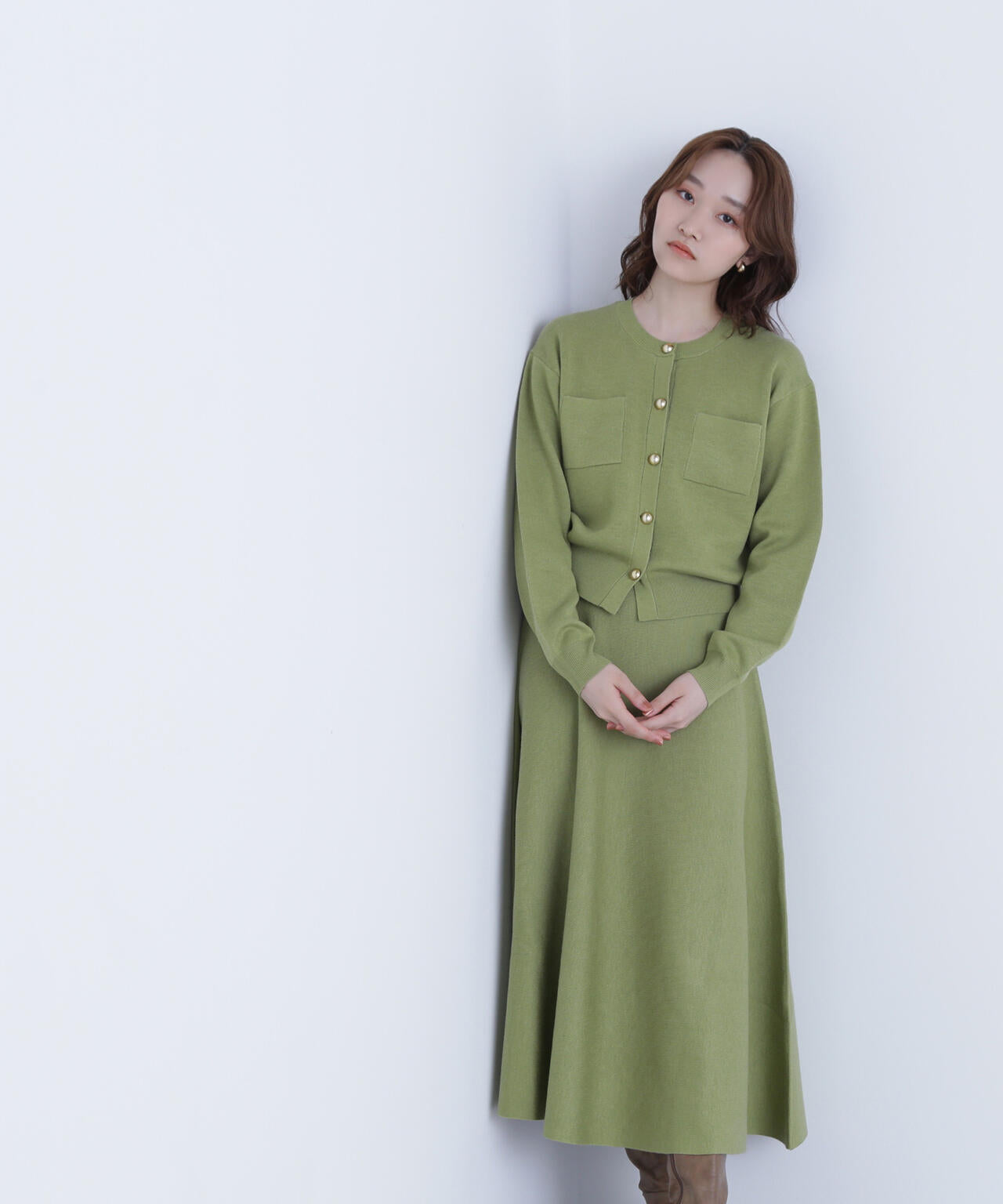 【Oggi掲載】【大宮ルミネ・mix.tokyo 限定カラー:ネイビー】ダブルフェイスニットセットアップ