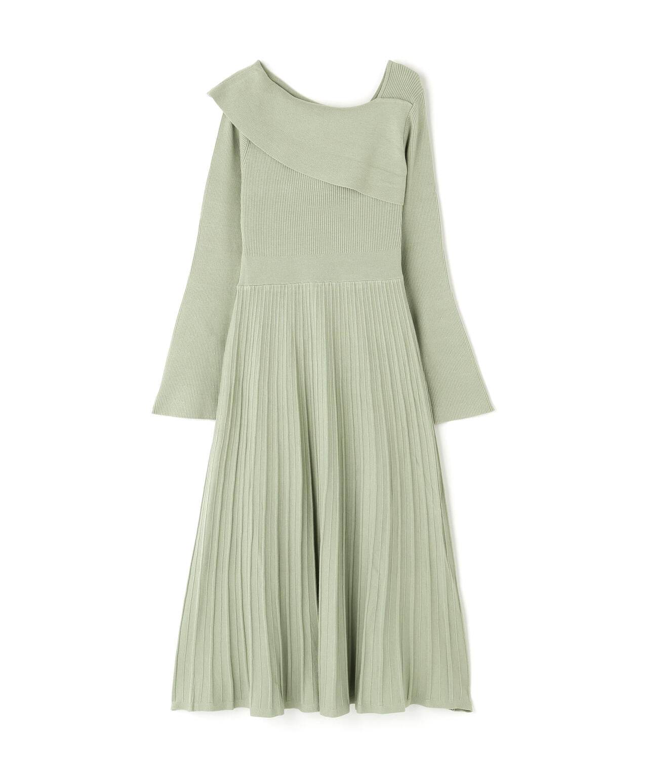 アシメネックニットワンピース