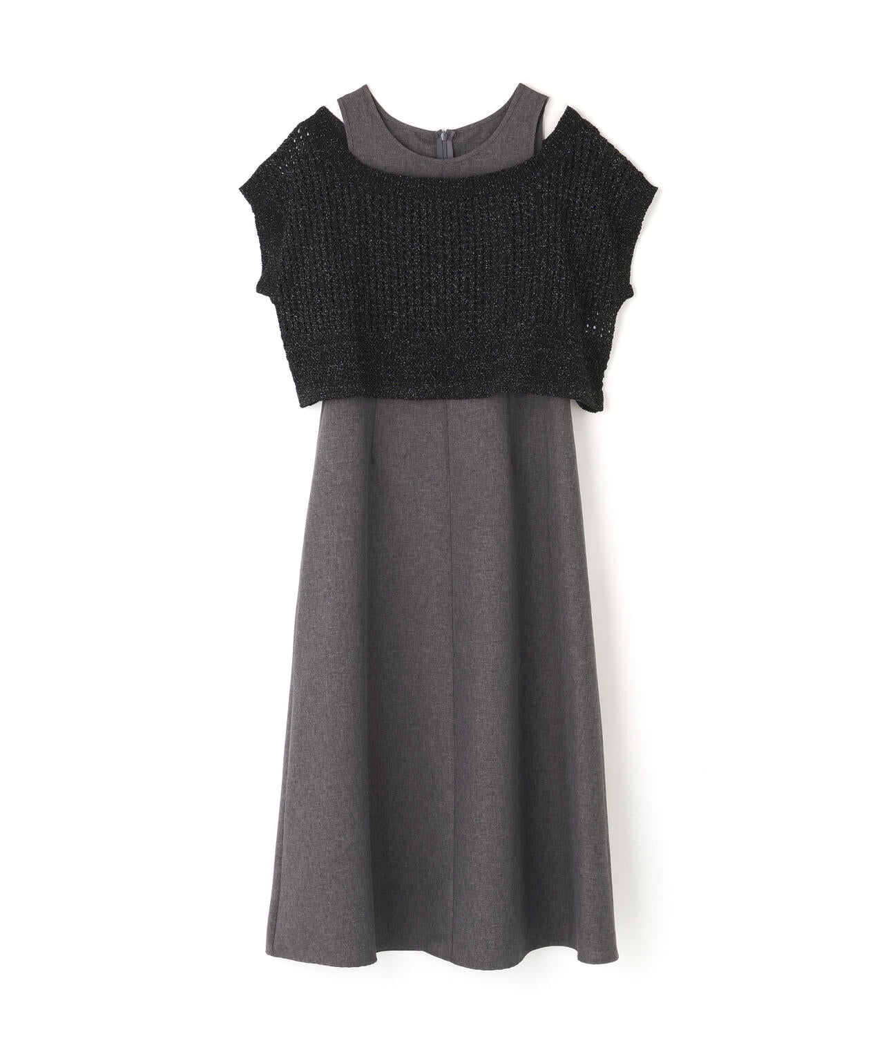 透かし編みニット&アメスリワンピース