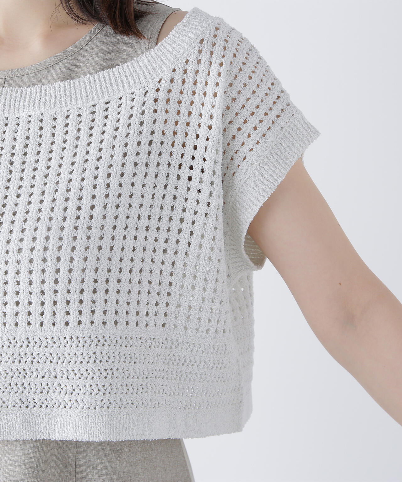 透かし編みニット&アメスリワンピース