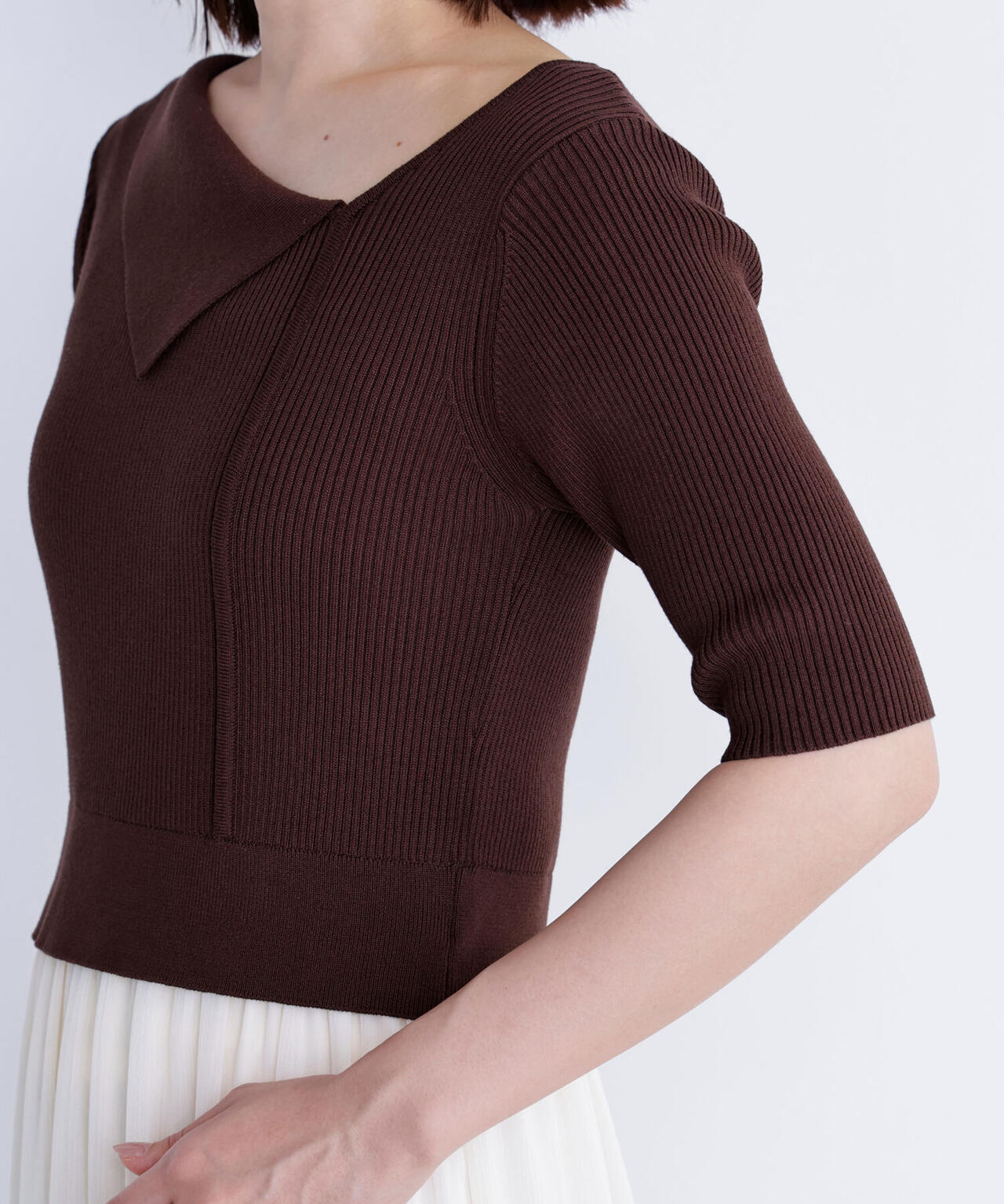 アシメカラードッキングワンピース