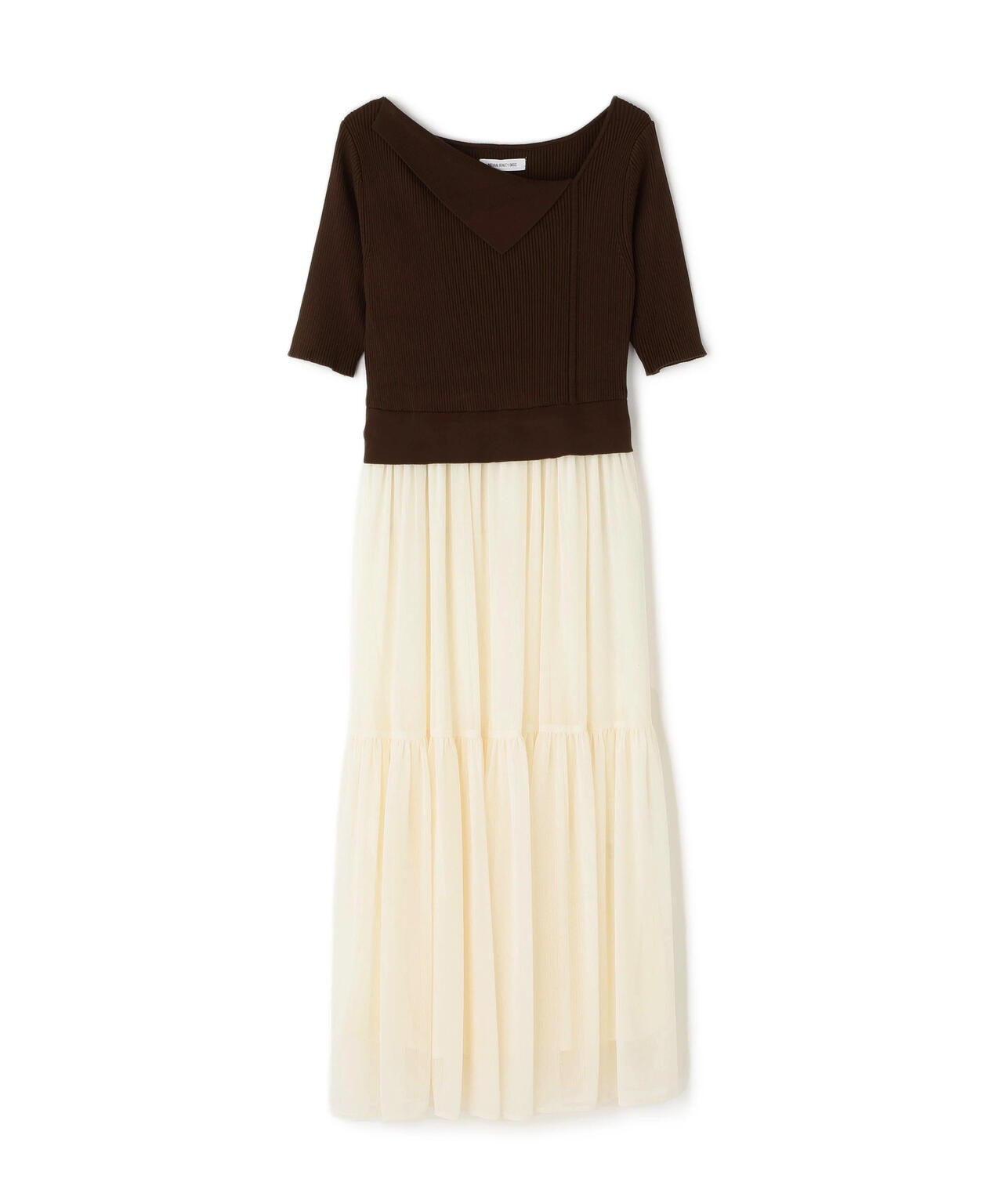 アシメカラードッキングワンピース