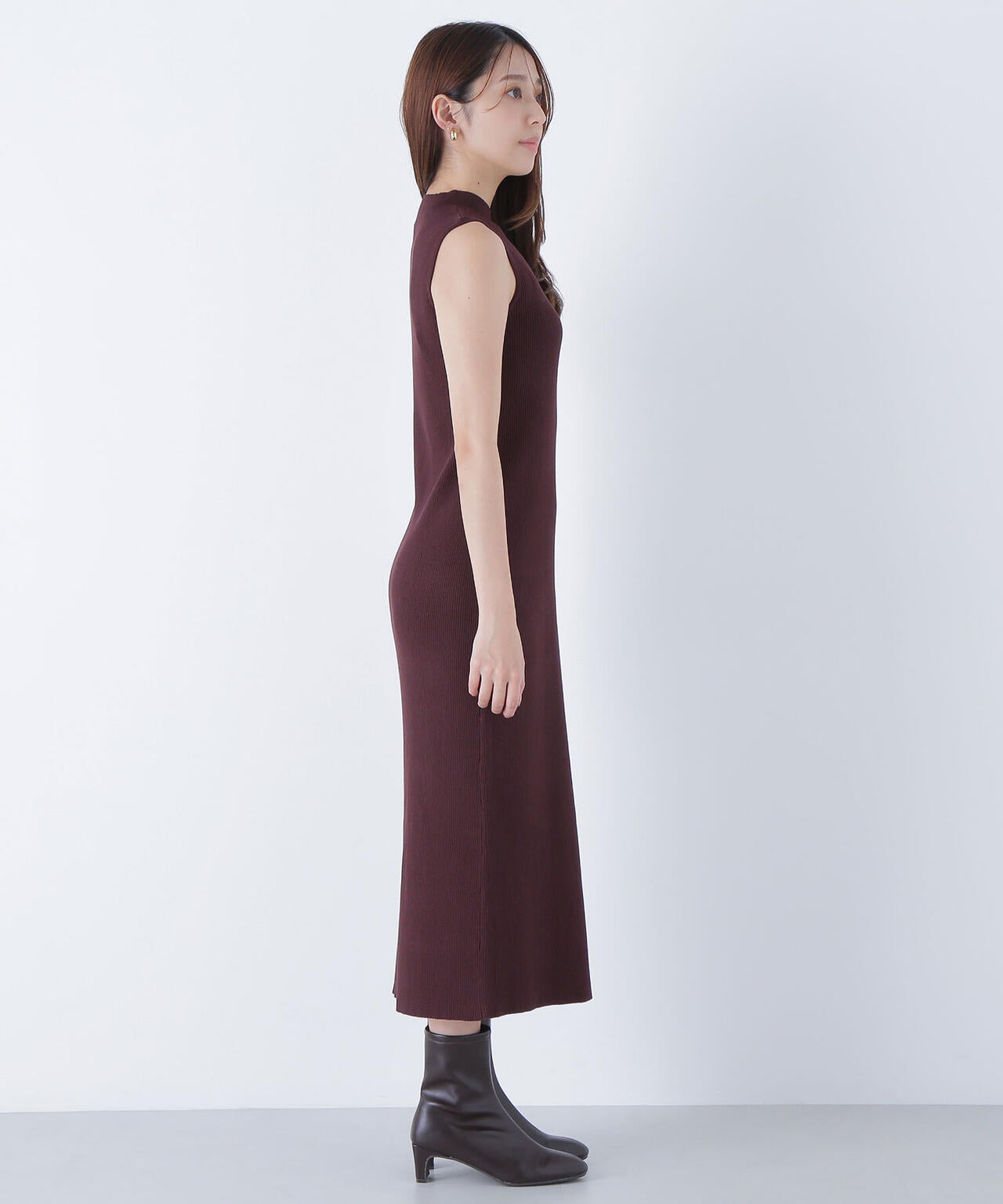 フィルムラメカーデセットニットワンピース