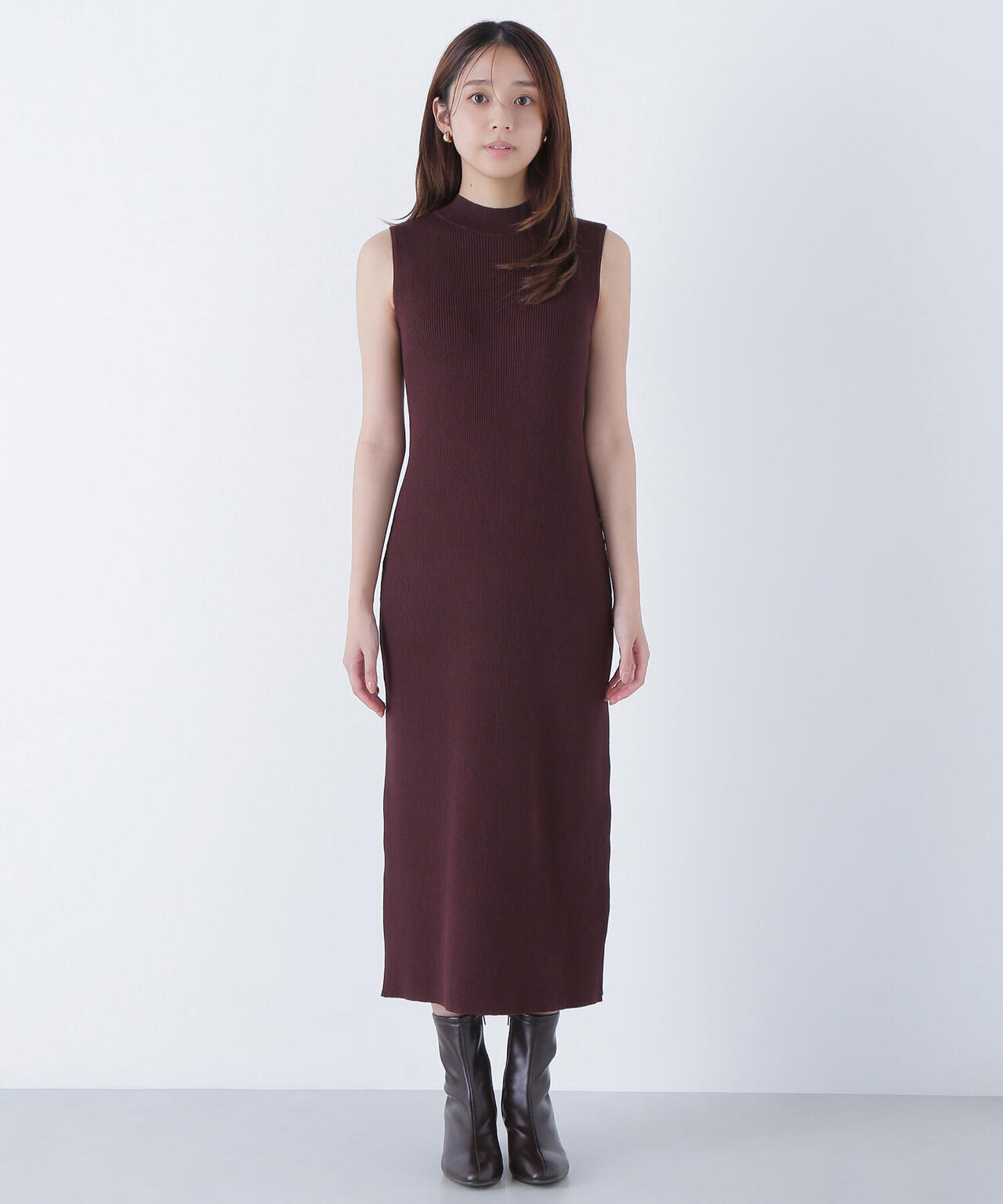 フィルムラメカーデセットニットワンピース