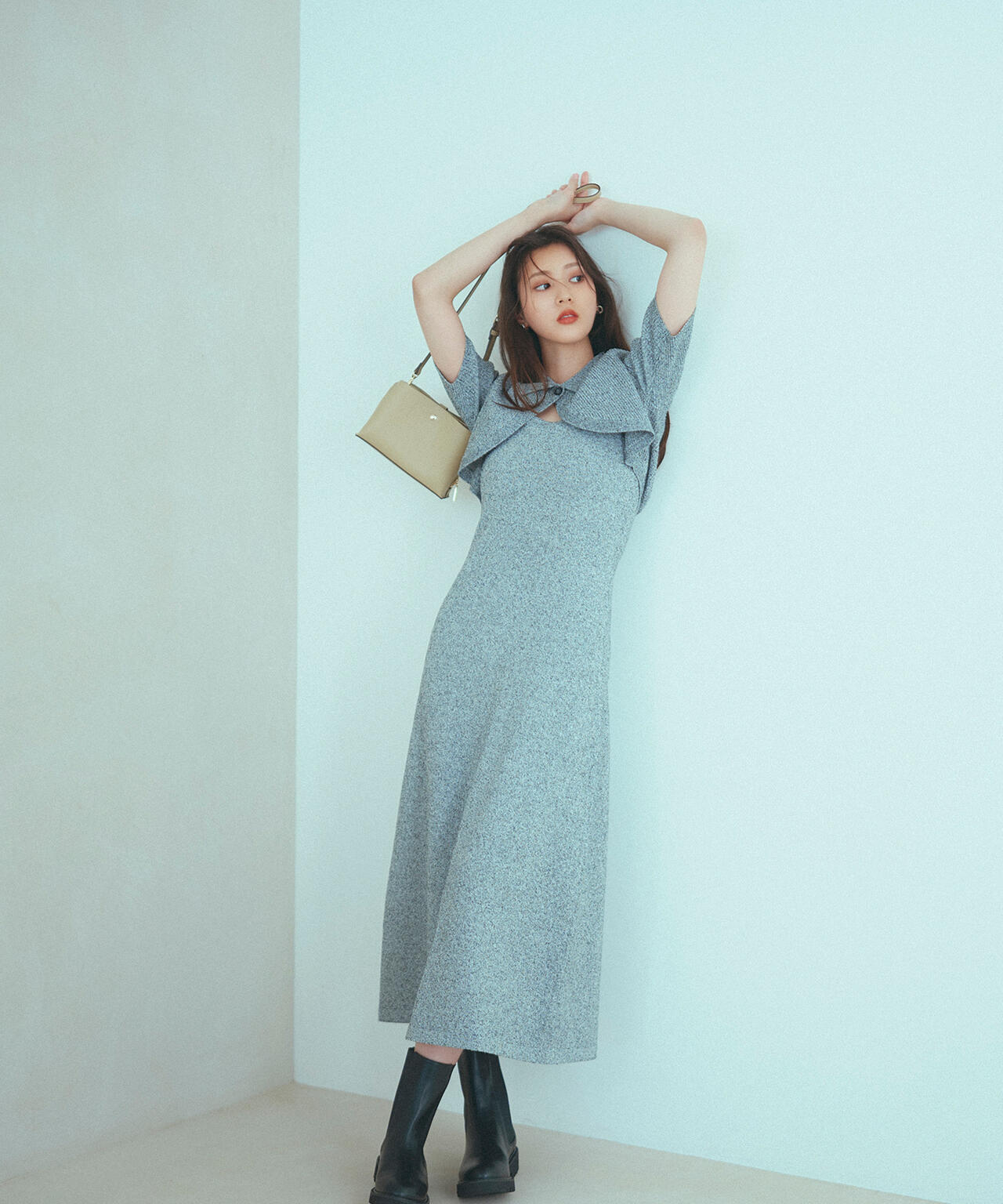 ショートボレロセットニットワンピース