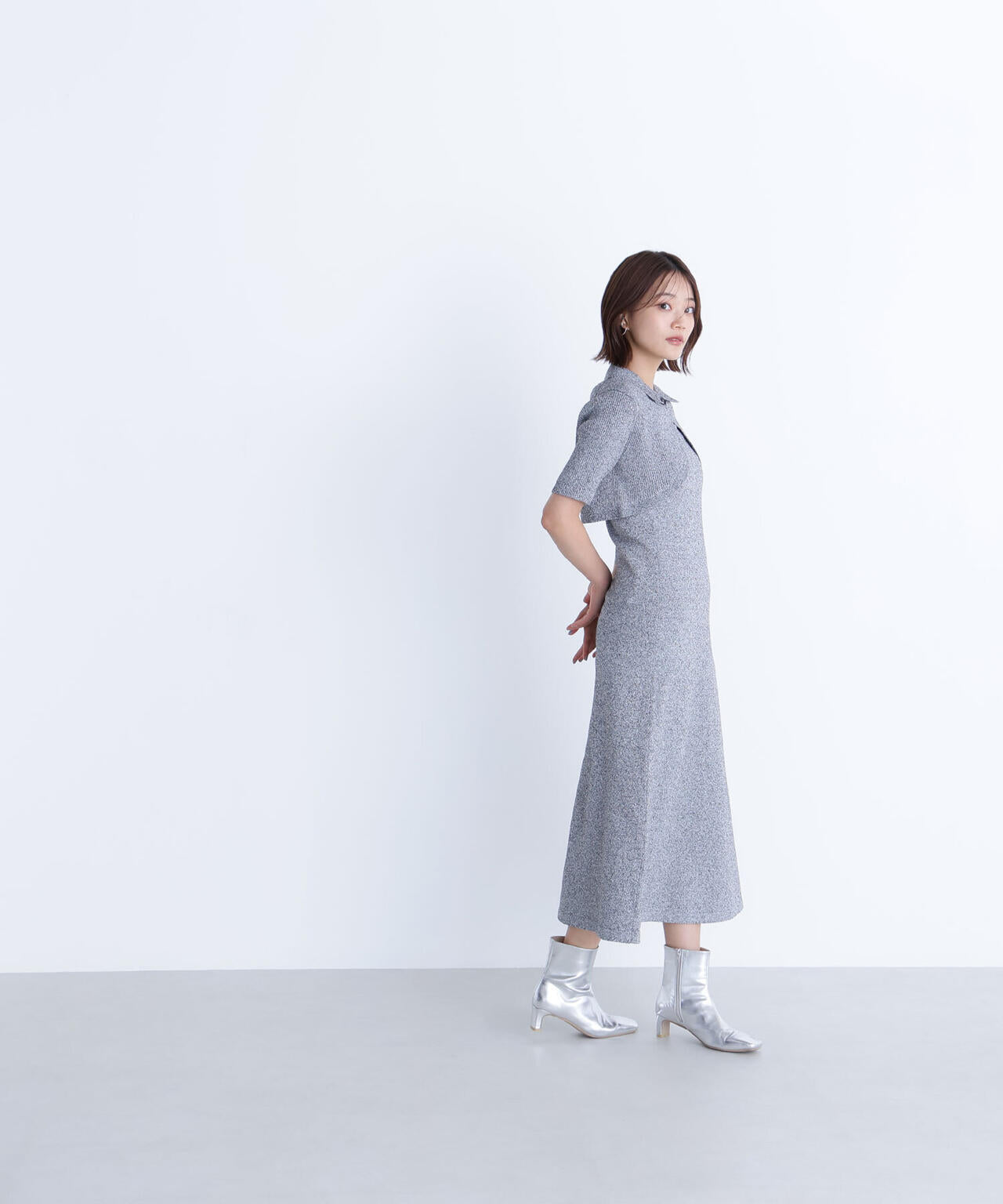 ショートボレロセットニットワンピース