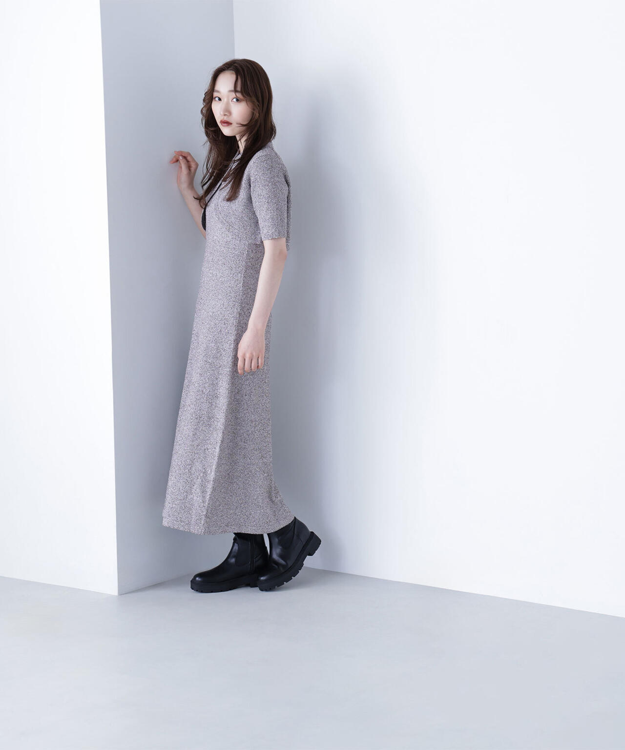 ショートボレロセットニットワンピース