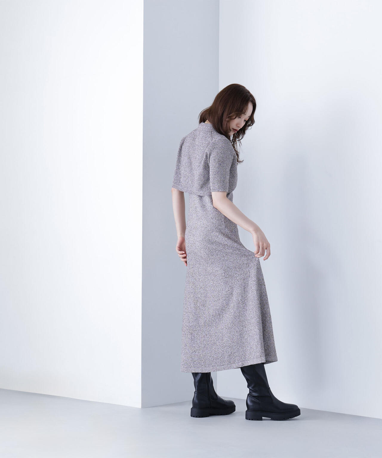 ショートボレロセットニットワンピース