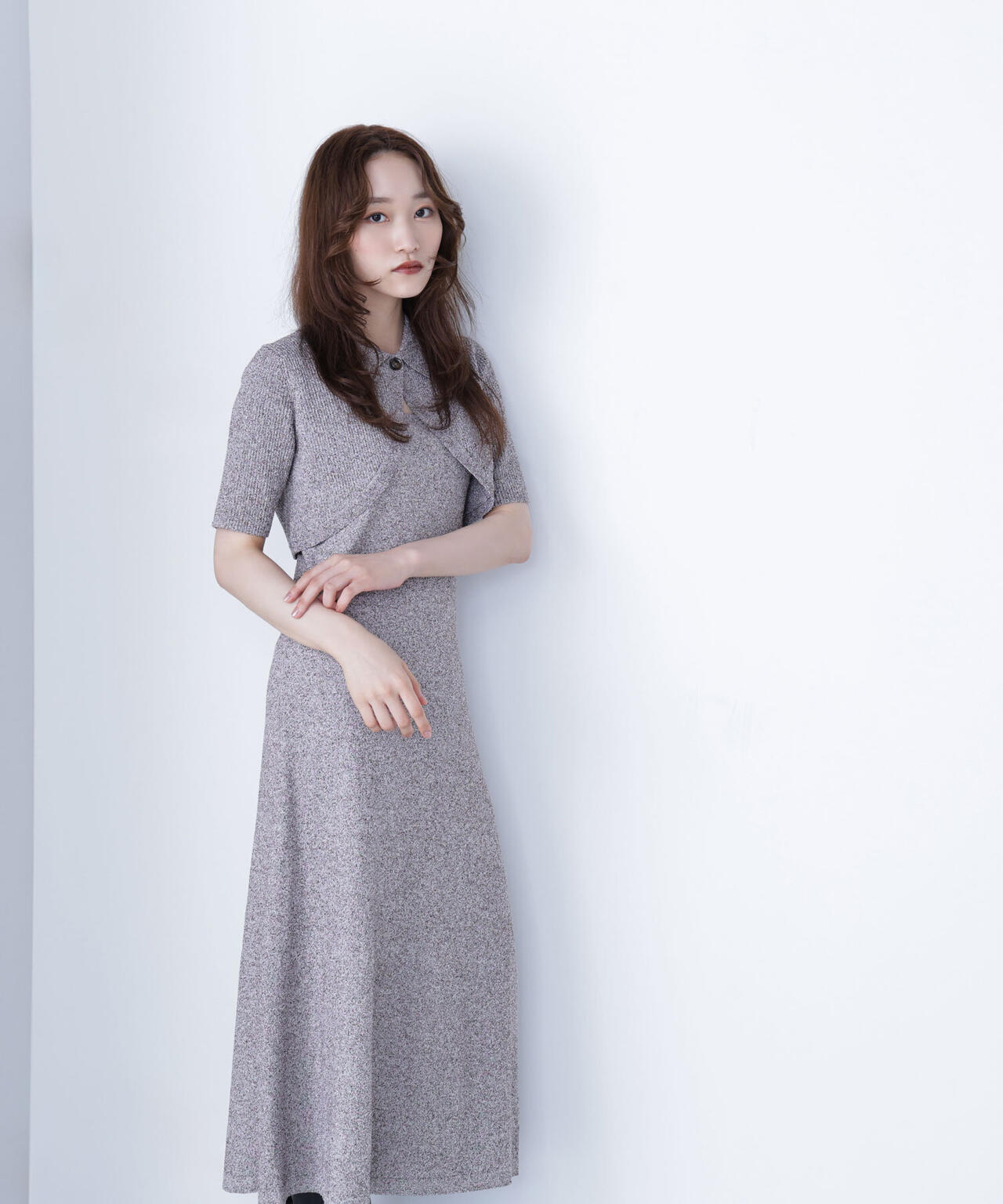 ショートボレロセットニットワンピース