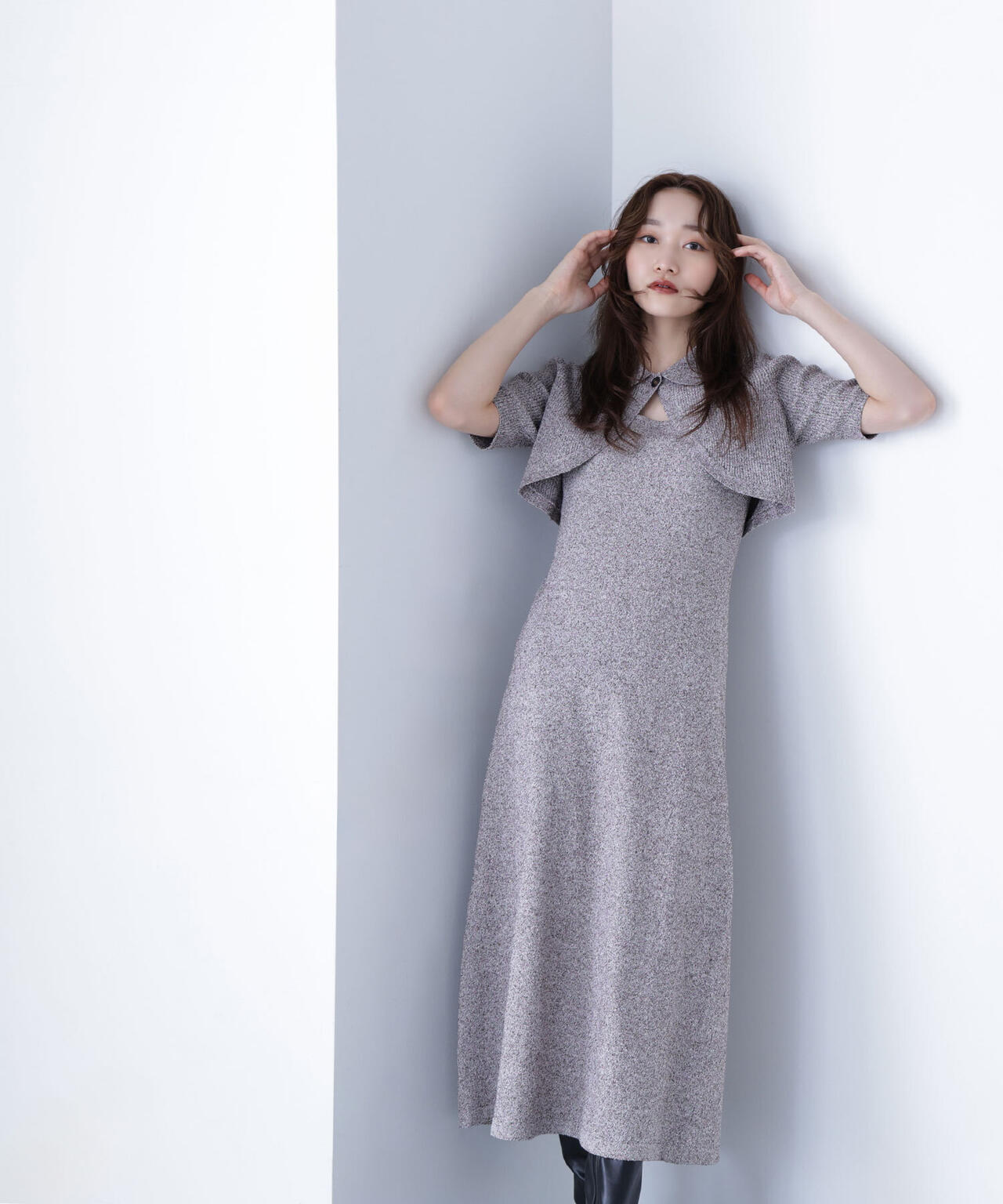 ショートボレロセットニットワンピース