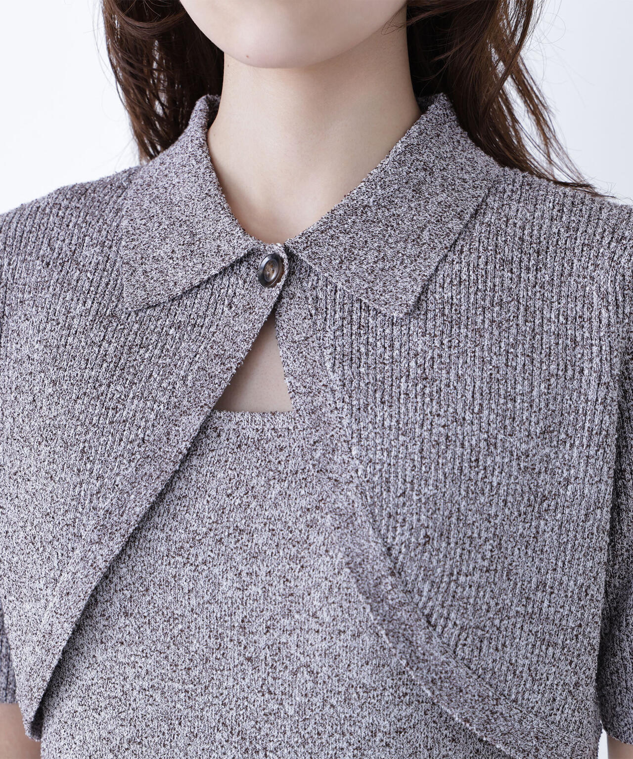 ショートボレロセットニットワンピース