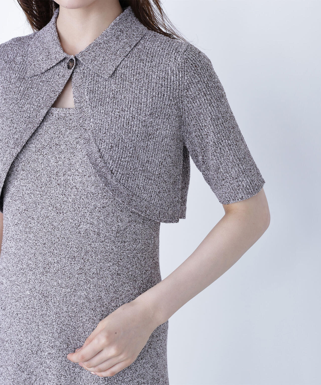 ショートボレロセットニットワンピース