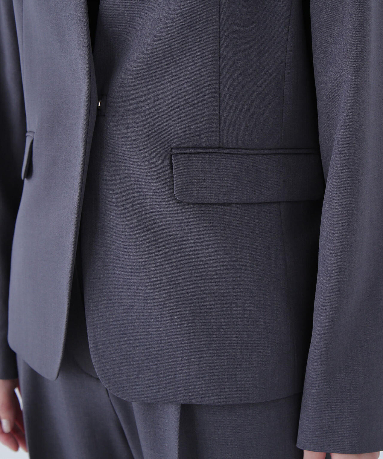 パウダリーツイルセットアップシリーズ ノーカラージャケット