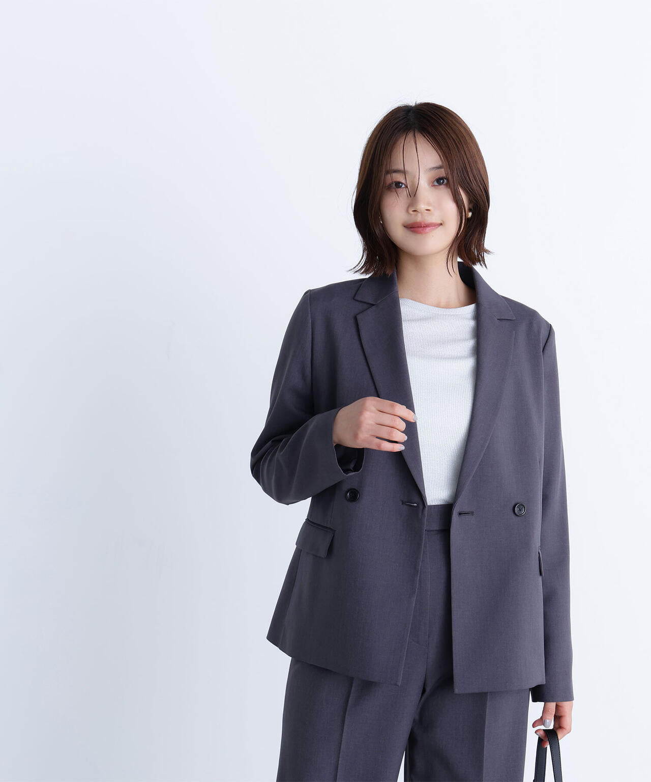 パウダリーツイルセットアップシリーズ ダブルテーラードジャケット