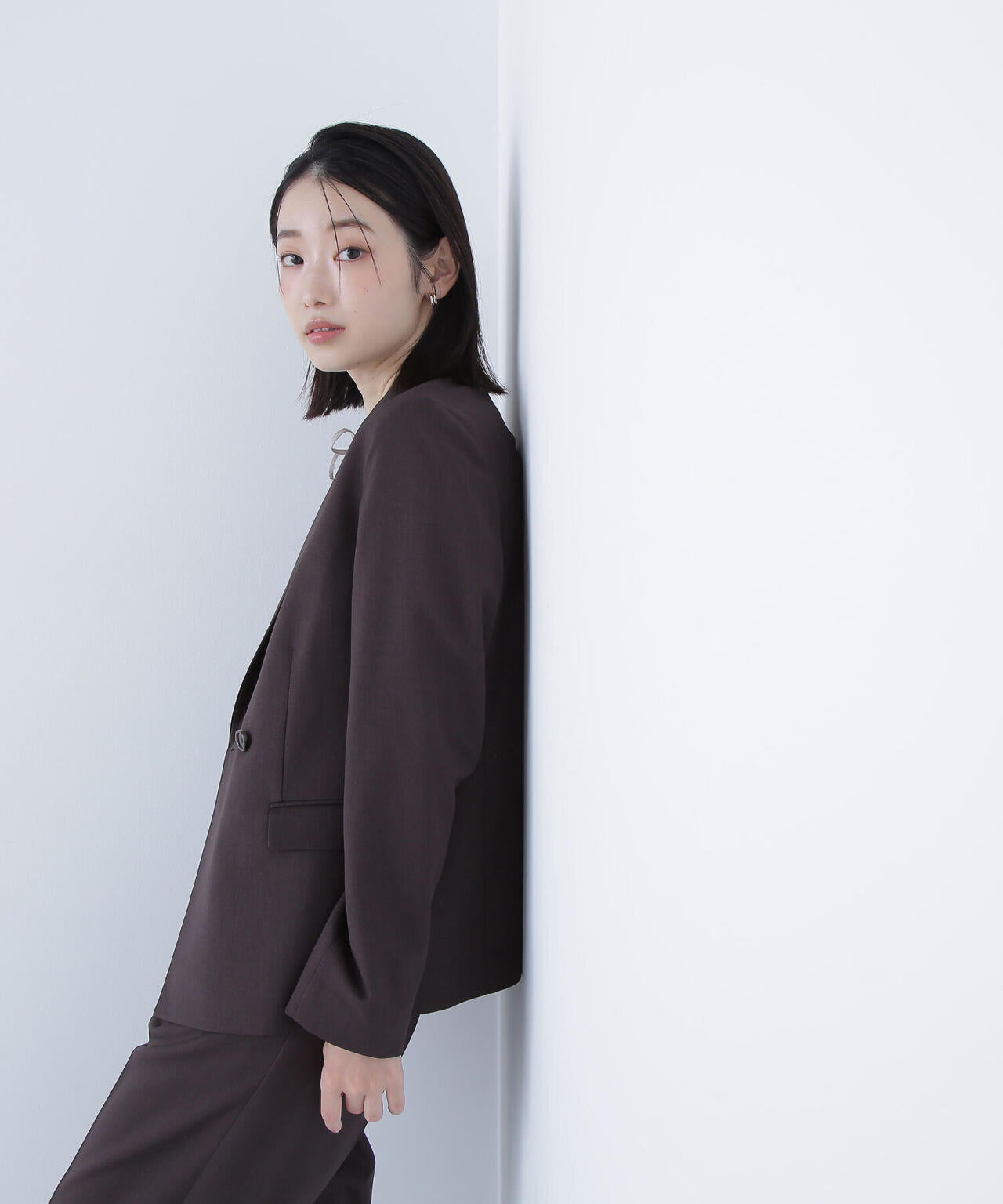 パウダリーツイルセットアップシリーズ ダブルテーラードジャケット