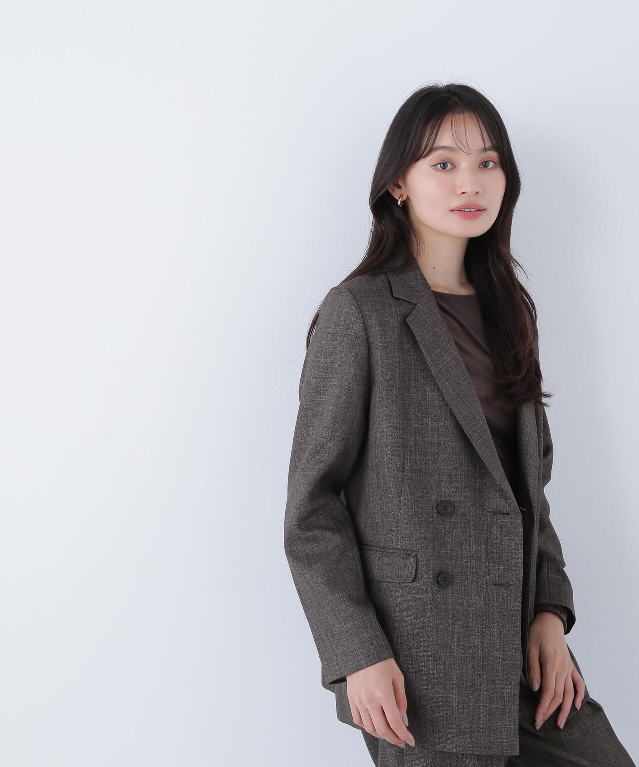 シャークスキン SETUPダブルブレストジャケット