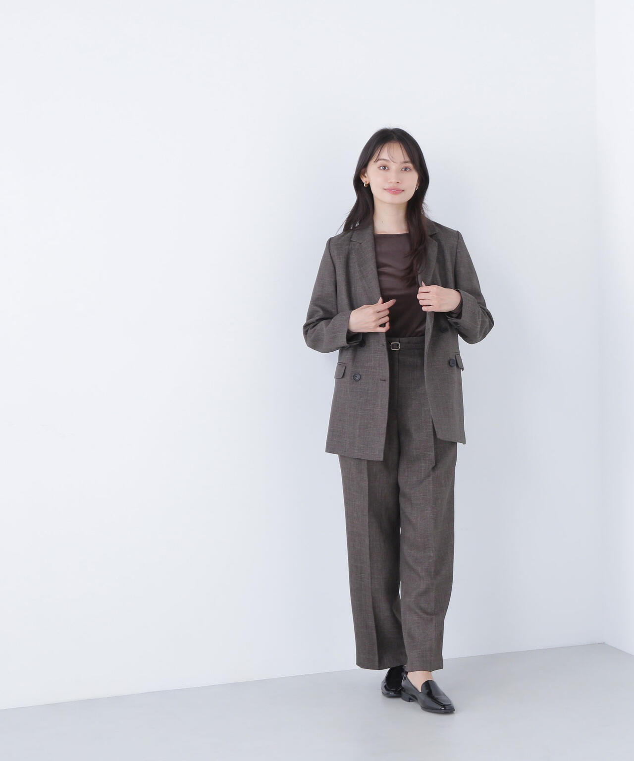 シャークスキン SETUPダブルブレストジャケット