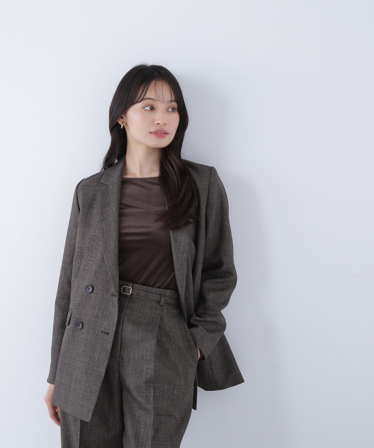 シャークスキン SETUPダブルブレストジャケット