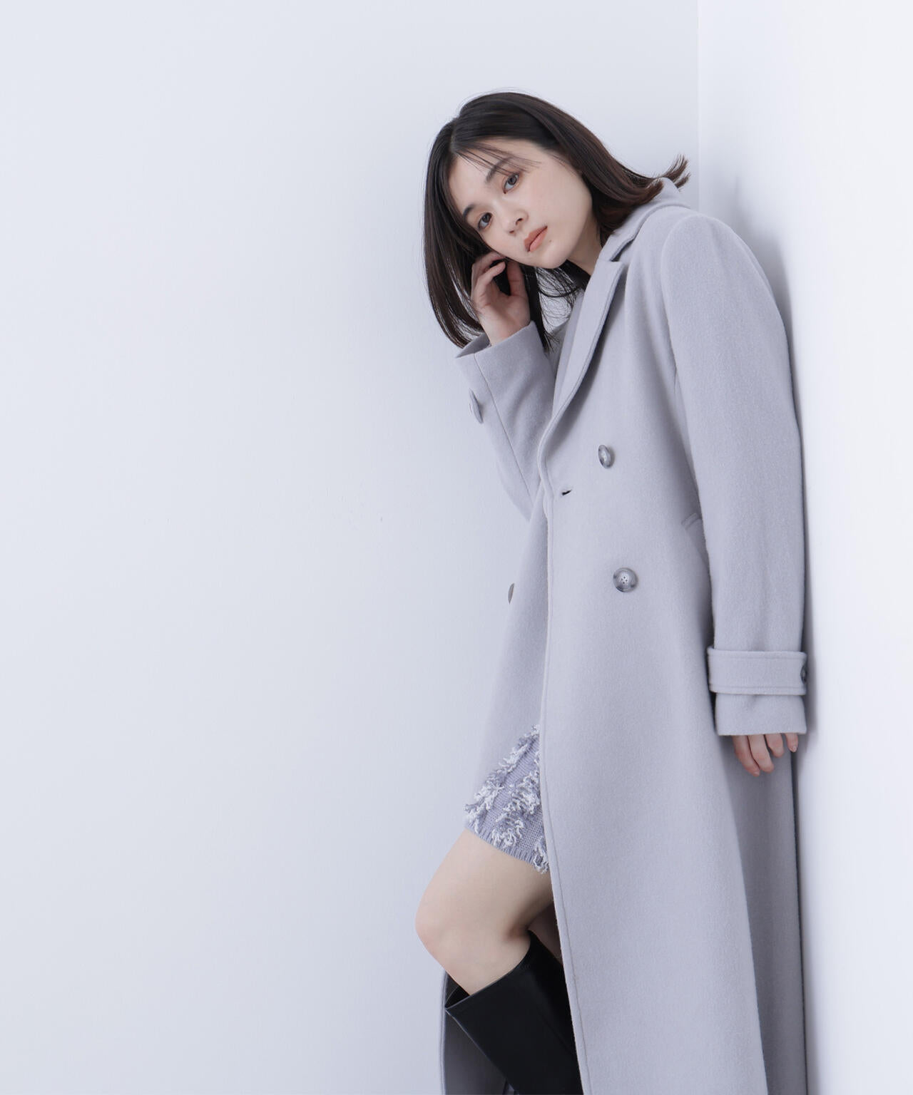 ビッグカラーダブルチェスターコート