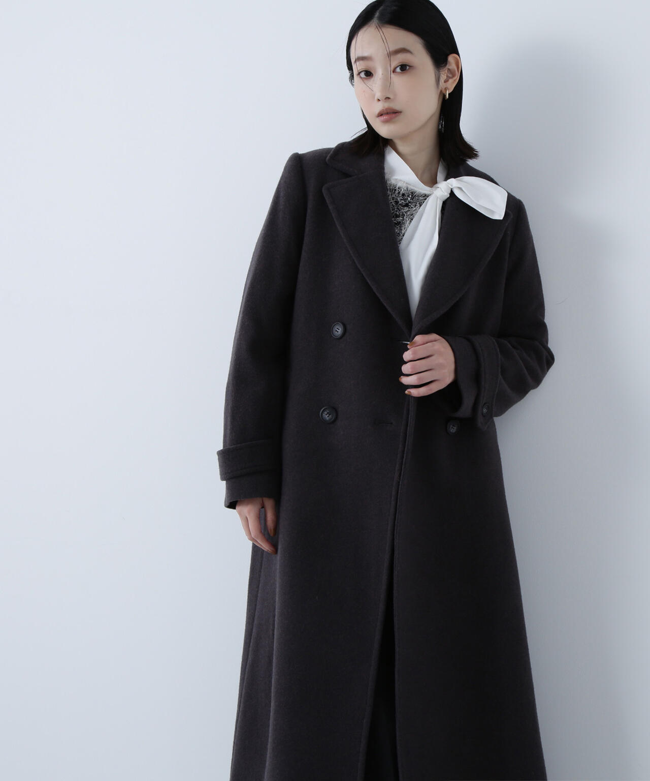 ビッグカラーダブルチェスターコート