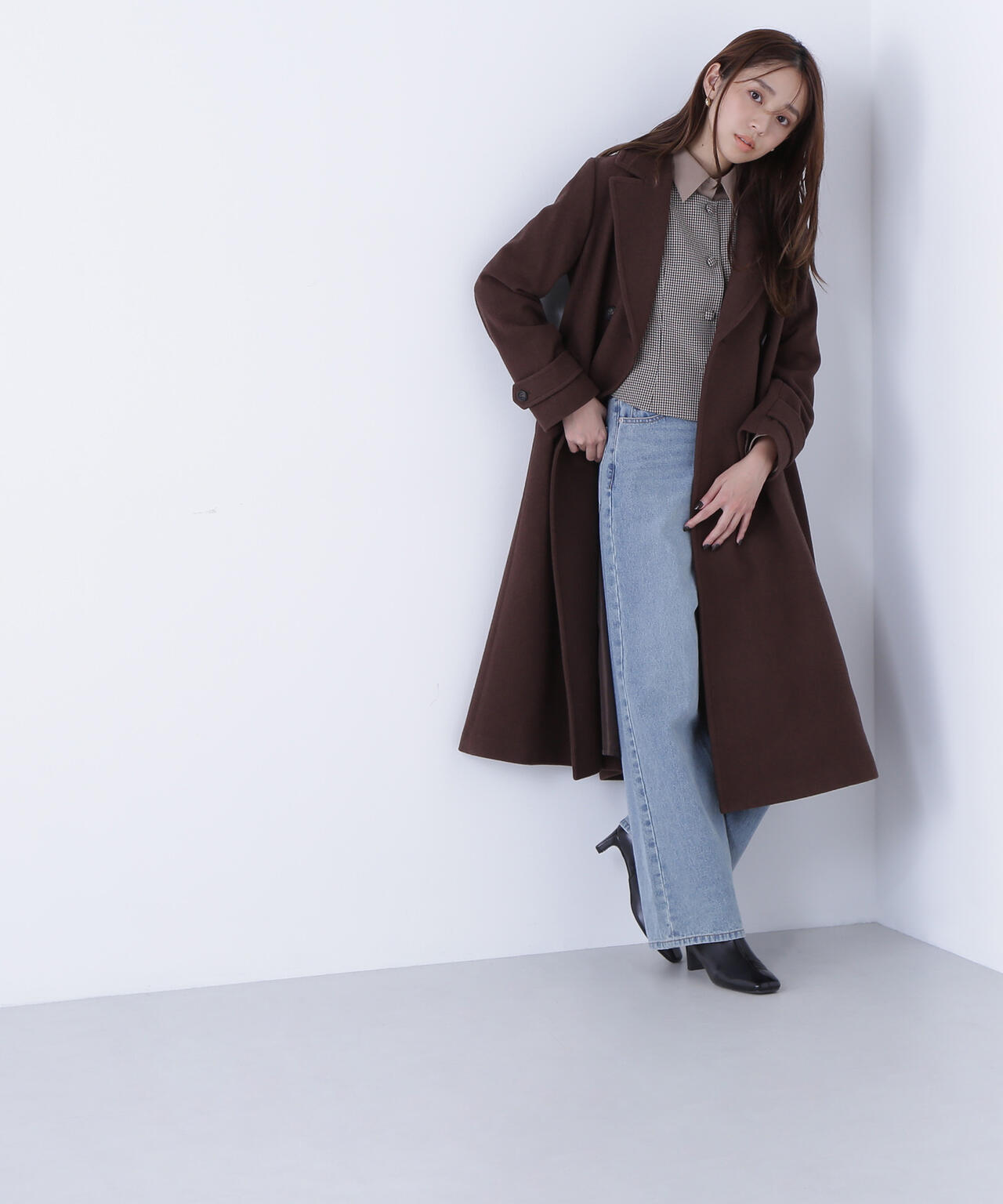 ビッグカラーダブルチェスターコート