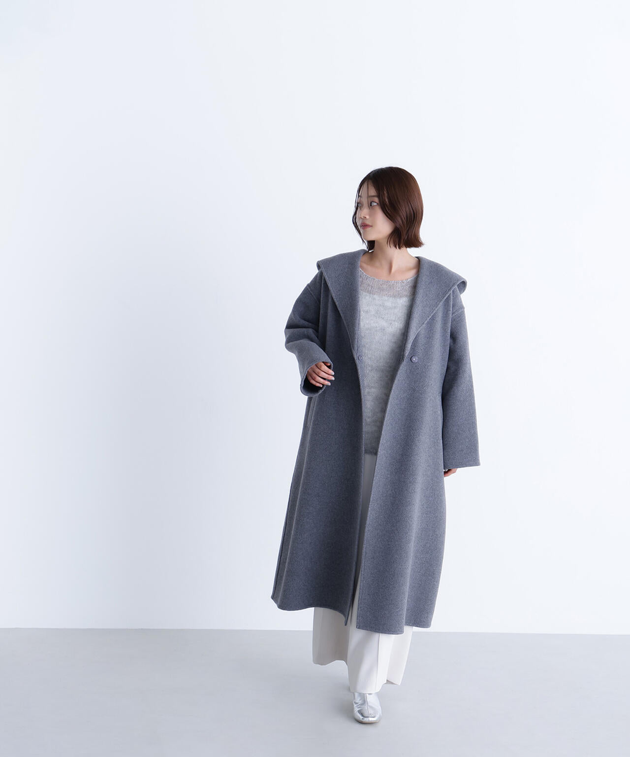 フーデッドロングコート