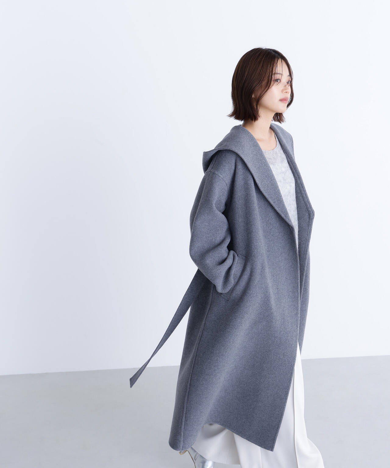 フーデッドロングコート