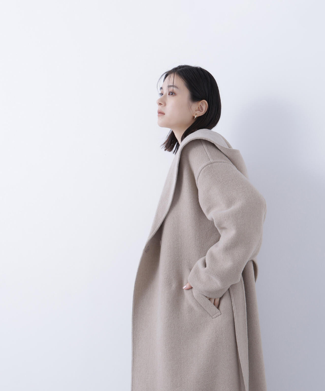 フーデッドロングコート