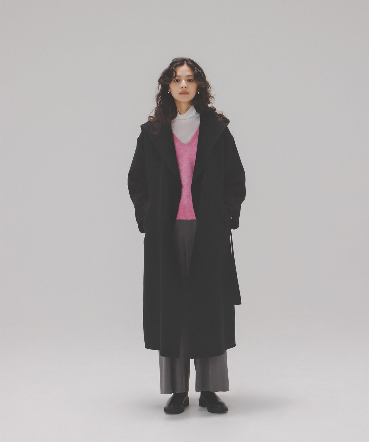 フーデッドロングコート