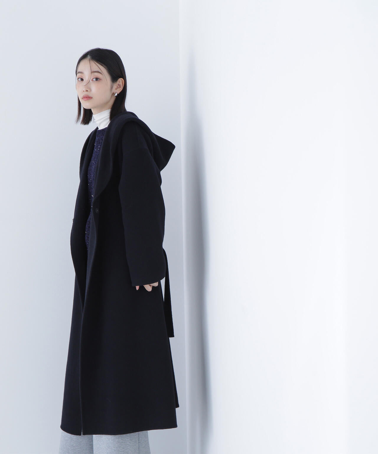 フーデッドロングコート