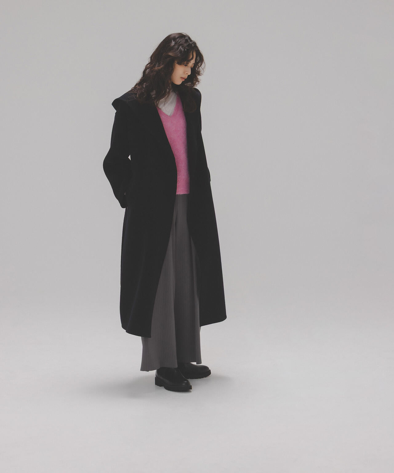 フーデッドロングコート