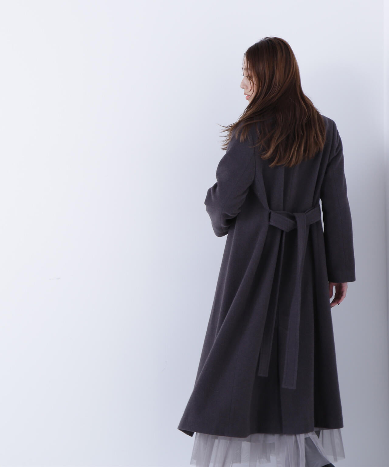 テーラーベルテッドロングコート